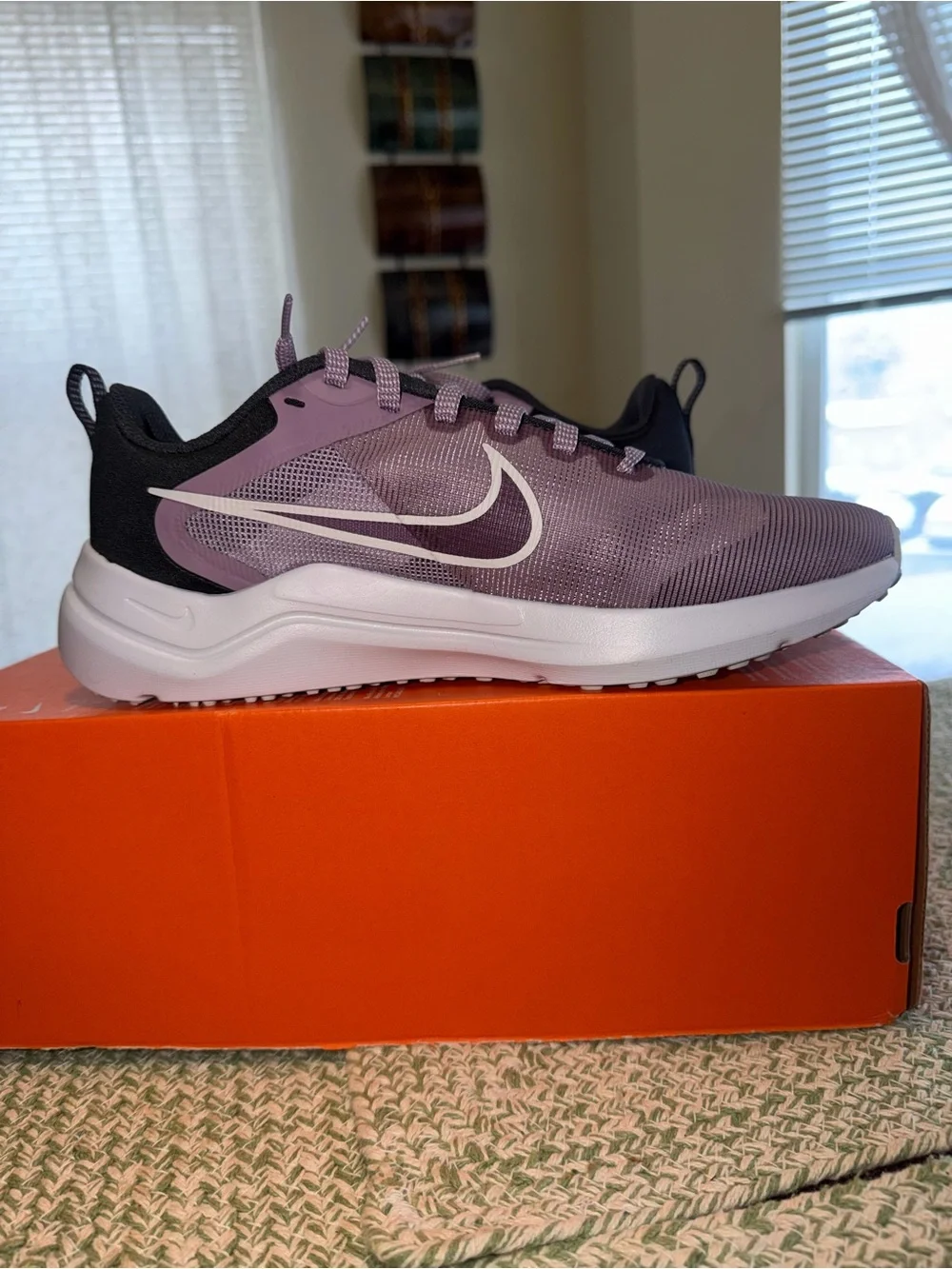 Nike Downshifter 12 women’s Purple Running Sneakers size 8.5 new box without lid